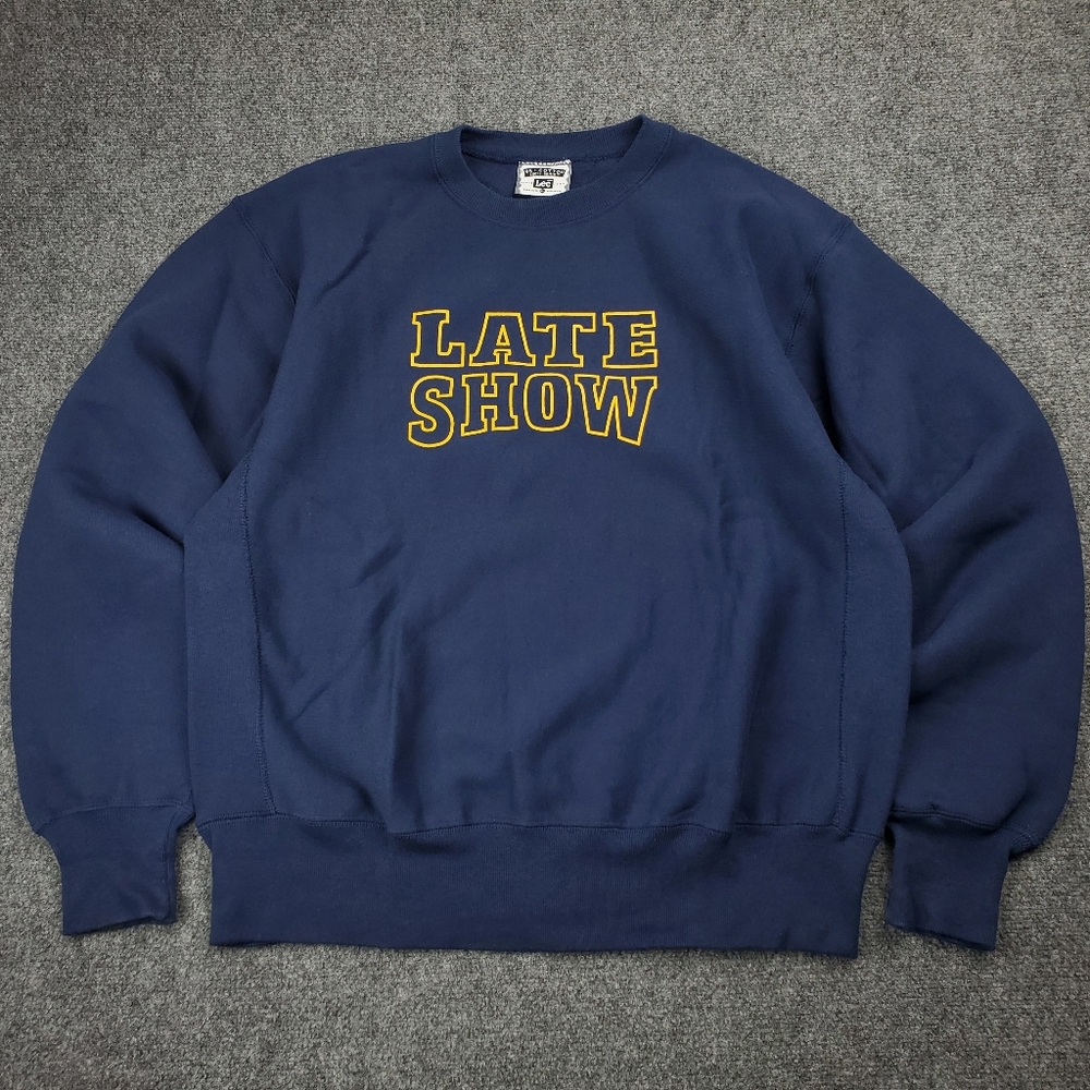 Vintage 90s Late Show David Letterman Lee Cross Grain Sweatshirt XL Pullover USA